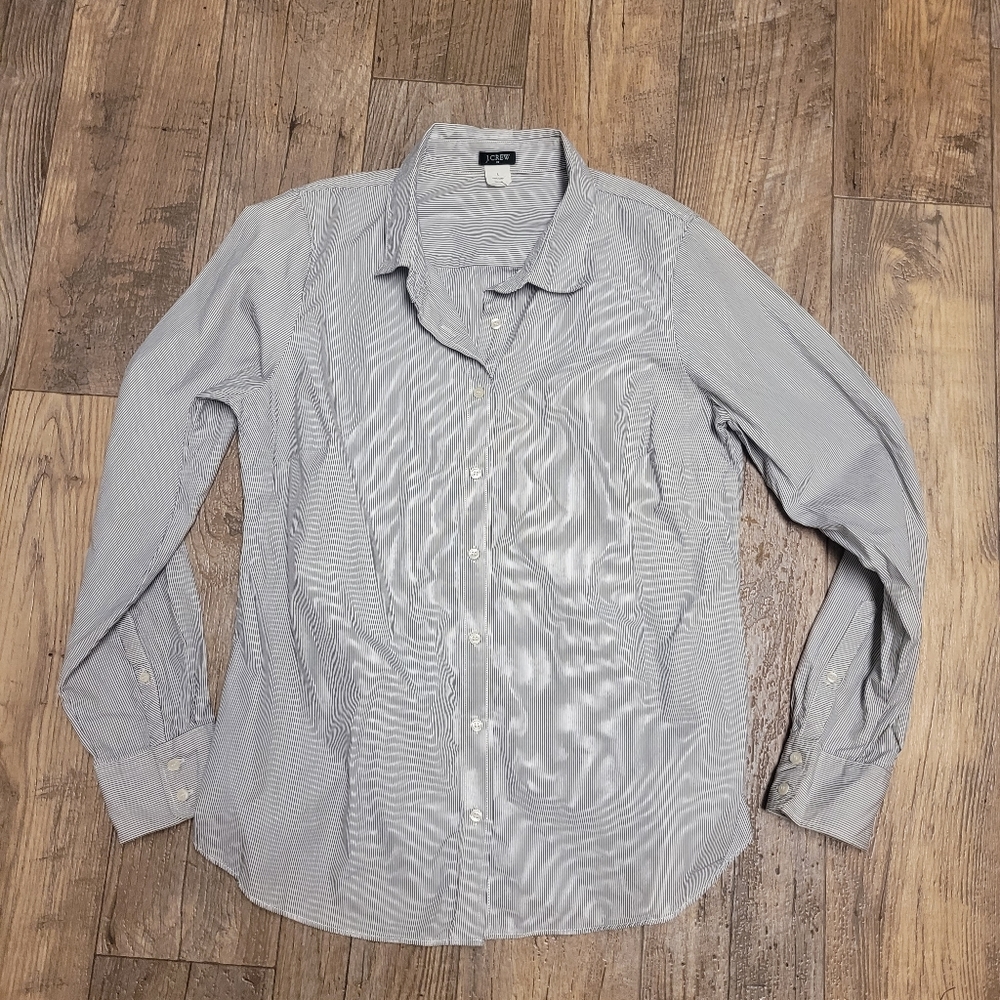 J.crew striped fitted shirt L